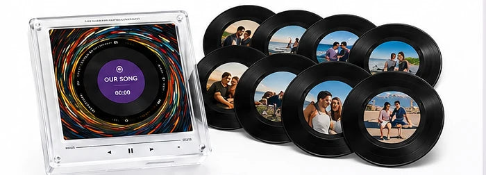 Reproductor Vynilia™ Pro con sus 9 vinilos personalizados